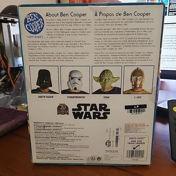 Ben Cooper DARTH VADER Star Wars Mask Adult Costume Limited Edition 3507/5000 - Picture 2 of 4